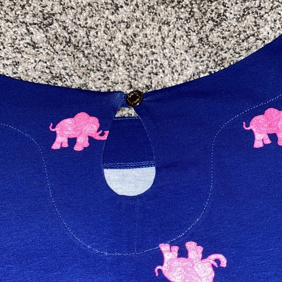 Lilly Pulitzer Waverly Resort Navy Elephant Drop Top - Picture 5 of 6